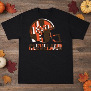 Cleveland Patchwork Helmet PNG, retro sublimatiebestand, clipart voor fanshirts, direct downloaden afbeelding 8
