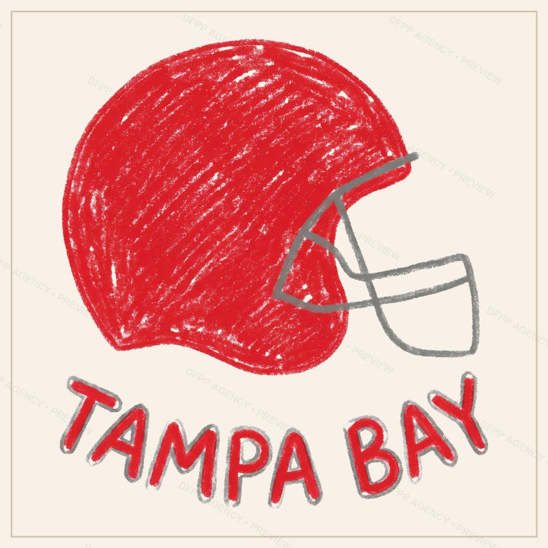 Paquete de imágenes PNG del casco de los Tampa Bay Buccaneers, 8 estilos para aficionados al fútbol americano, diseños para sublimación y DTF, descarga instantánea. imagen 7