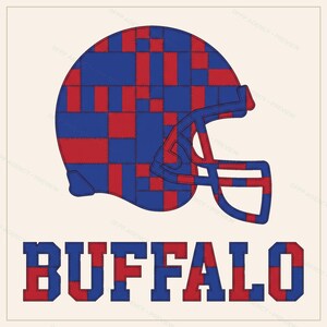 Buffalo Patchwork Helm-Spieltags-Hoodie, Unisex-Football-Sweatshirt, kuscheliger Herbstpullover Bild 9