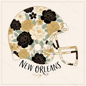 New Orleans Helmet PNG Bundle, 8 Football Fan Styles, Sublimation and DTF Designs, Instant Download image 4