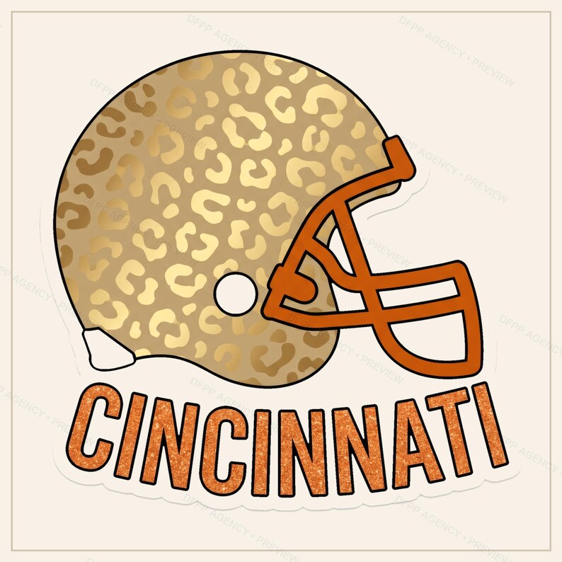 Cincinnati fotboll PNG-paket, 8 hjälmdesigner, sublimeringsset för matchdag, digital nedladdning bild 5