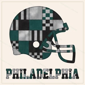 Kask Philadelphia Patchwork PNG, sublimacja piłkarska, koszulka meczowa, pobieranie cyfrowe zdjęcie 1