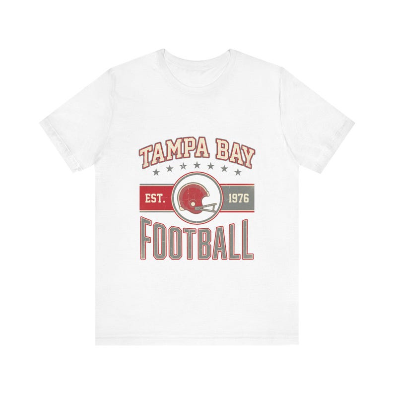 Tampa Bay Buccaneers Vintage Crest T-Shirt | Football Fan Graphic | Unisex T-Shirt image 1