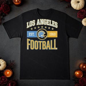 Herb drużyny LA Chargers Vintage Football PNG, projekt sublimacji w stylu retro Varsity, pobieranie cyfrowe zdjęcie 5