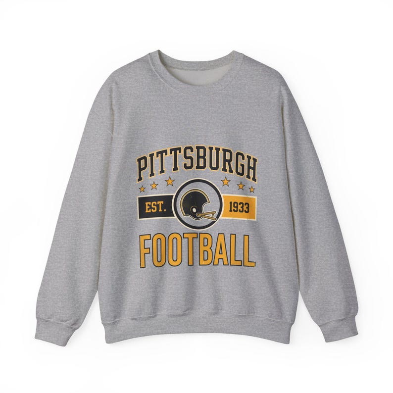 Bluza z herbem Pittsburgh Vintage | Grafika kibica futbolu | Bluza unisex zdjęcie 2
