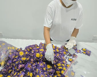 1kg Dried Blue Lotus Flowers, Ceylon Herbal Tea, Relaxing Infusion