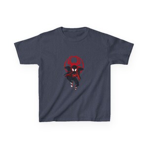 Spider-Man Miles Morales T-shirts enfant | Emblème d'araignée rouge noir image 11