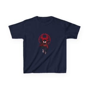 Spider-Man Miles Morales T-shirts enfant | Emblème d'araignée rouge noir image 10