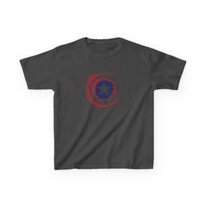 Captain America Star Shield Kids T-Shirt | Distressed Patriotic Emblem Tee Bild 6