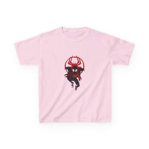 Spider-Man Miles Morales T-shirts enfant | Emblème d'araignée rouge noir image 13
