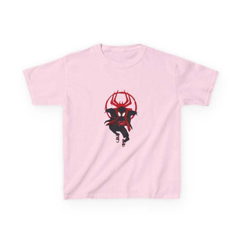 Spider-Man Miles Morales T-shirts enfant | Emblème d'araignée rouge noir image 13