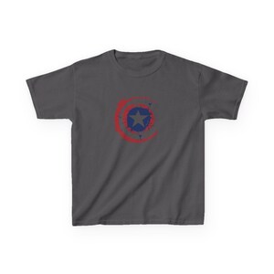 Captain America Star Shield Kids T-Shirt | Distressed Patriotic Emblem Tee Bild 7