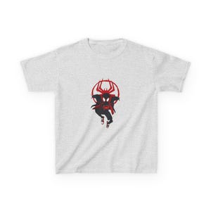 Spider-Man Miles Morales T-shirts enfant | Emblème d'araignée rouge noir image 2