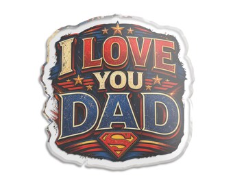 Ich liebe dich Papa Statue | Benutzerdefinierte geschnittene dekorative Plakette