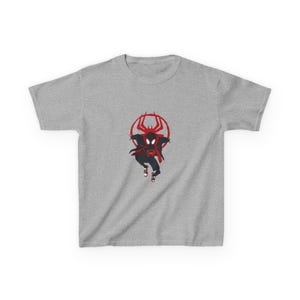 Spider-Man Miles Morales T-shirts enfant | Emblème d'araignée rouge noir image 5
