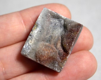 Natural Botswana Agate Rectangle Cabochon Cab Pair Drilled Matched Earrings Bead Pair Natural Stone E1385