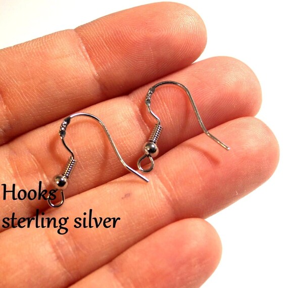 100pcs 14k Gold Earring Hooks in Silver 19mm Earwires 24 Gauge