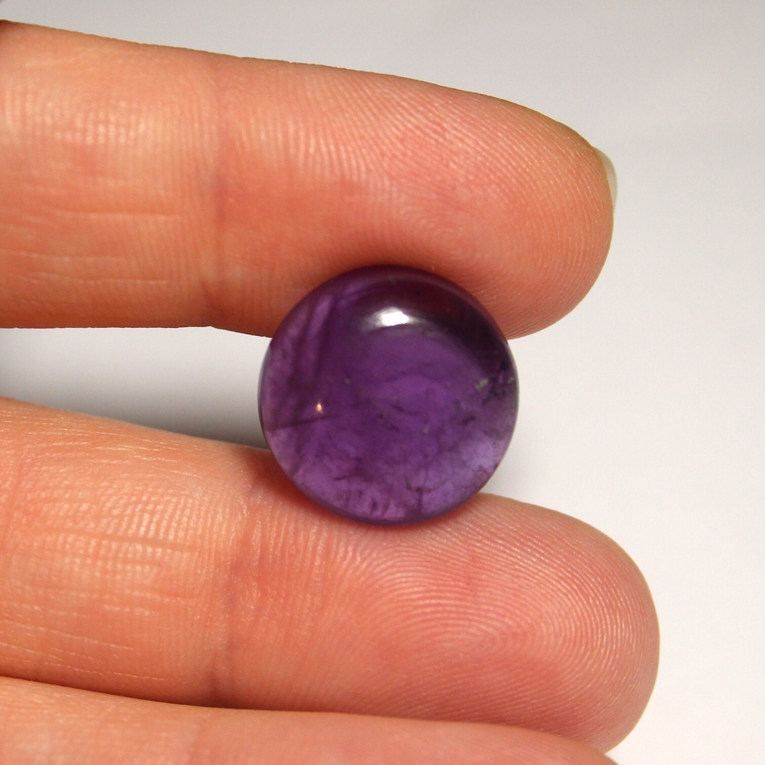 Amethyst Cabochon, 1pc Round Amethyst Cabs, Wire Wrapping, Jewelry Supply