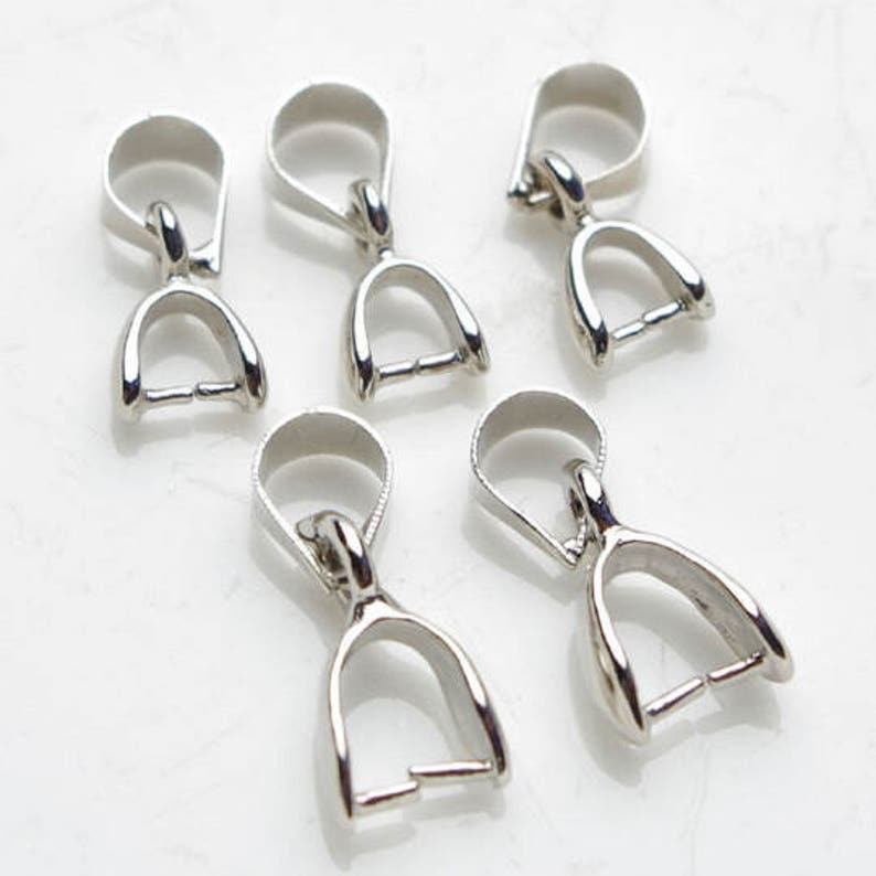 25pcs Silver Pinch Bails 14mm 16mm 18mm 24mm Pinch Bails Etsy