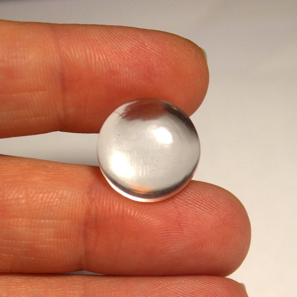 15mm Quartz Cabochon, 1pc Round Clear Quartz Cabs, Wire Wrapping, Jewelry Supply