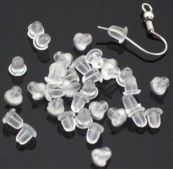 500pcs Silcon Earring Backs 4x3mm Rubber Earring Backs Earring Stoppers 