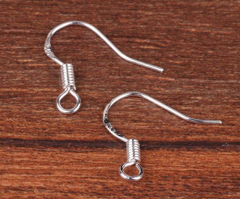 100pcs .925 Earring Hooks 16mm Earwires 24 Gauge Etsy