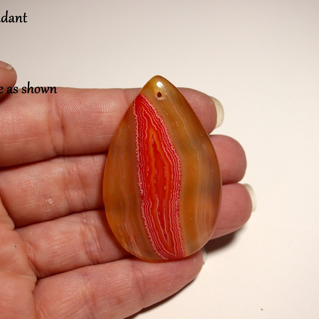 Collana Con Ciondolo In Pietra Terahertz - Design Onda Naturale, Chiusura A Lobster - Foto 13