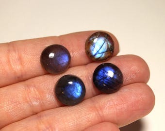 1pc Blue Labradorite Cab, Round Gemstone Cabochon, Semi Precious Gemstone