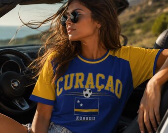Curaçao Soccer Shirt – Curaçao Football Fan Tee – Kòrsou Supporter T-Shirt – Caribbean Football Apparel