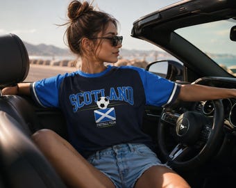 Koszulka reprezentacji Szkocji w piłce nożnej – Koszulka kibica reprezentacji Szkocji – Koszulka kibica Mistrzostw Świata 2026 – Koszulka z grafiką retro Scottish Football