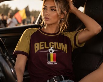 Koszulka reprezentacji Belgii w piłce nożnej – Koszulka kibica reprezentacji Belgii w piłce nożnej – Koszulka kibica Mistrzostw Świata 2026 – Koszulka z grafiką retro belgijskiej piłki nożnej