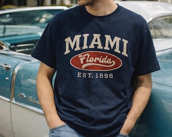 Miami Florida Vintage Tee — EST. 1896 Retro City T-Shirt