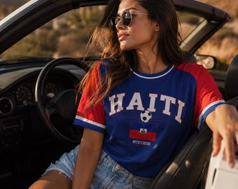 Haiti Soccer Shirt – Haiti Football Fan Tee – Ayiti Cheri Supporter T-Shirt – Haiti National Team Football Apparel