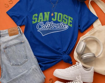 San Jose California T‑Shirt — college style graphic tee Vintage Athletic City Tee