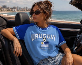 Uruguay La Garra Charrúa Soccer Shirt – Uruguay Football Fan Tee – World Cup 2026 Supporter Shirt – Retro Uruguayan Football Graphic T-Shirt