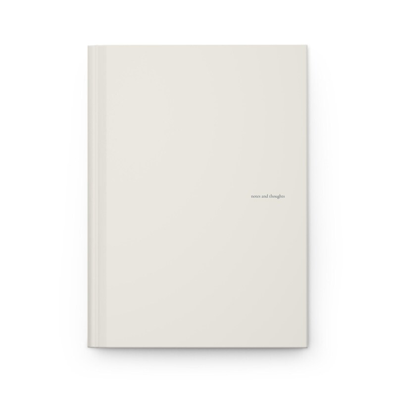 Minimalist Cream Hardcover Journal | Matte Hardcover Notebook | Blank Lined Pages image 2