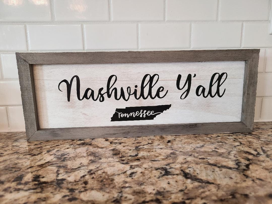 Rustic Tennessee. Sign Nashville Y'all Sign: Rustic Tennessee Home Decor - Etsy