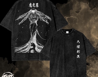 Anime Sorcerer Vintage OverSized Graphic T Shirt - Anime Gift For Him.