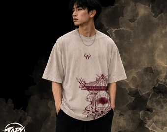 Anime Vintage OverSized Graphic T Shirt - Anime Gift For Him.
