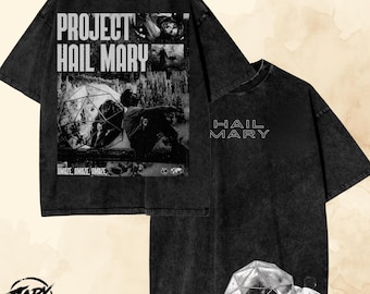 Project Hail Mary T-Shirt – Ryland & Rocky Vintage OverSized Graphic T Shirt, Sci Fi Movie, Space Astrology.