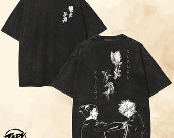 Anime Best Friends Vintage OverSized T Shirt - Sorecrer Graphic Tee & Hoodie