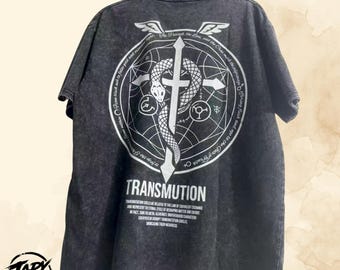 Fullmetal Alchemist: Brotherhood Transmutation Circle T-shirt , Graphic OverSized Vintage Tee.