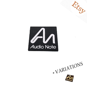 NOTA DE ÁUDIO Emblema de 30 mm, logotipo de substituição 3D, adesivo, placa, etiqueta