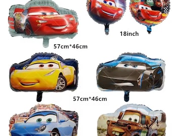 Lightning McQueen Cars Balloon Bundles, Kids Racing Birthday Party Decor,Foil & Latex Balloons,Cartoon Car Theme Supplies, Gamer Party Gifts