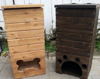 wood dog toy box wooden dog toys storage bin pet toy storage handmade pawprint or bone shape dog toy storage