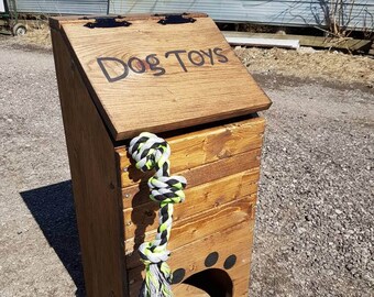 wood dog toy box pet toy storage handmade/ pawprint or bone shape dog  toy storage dog toys wood bin