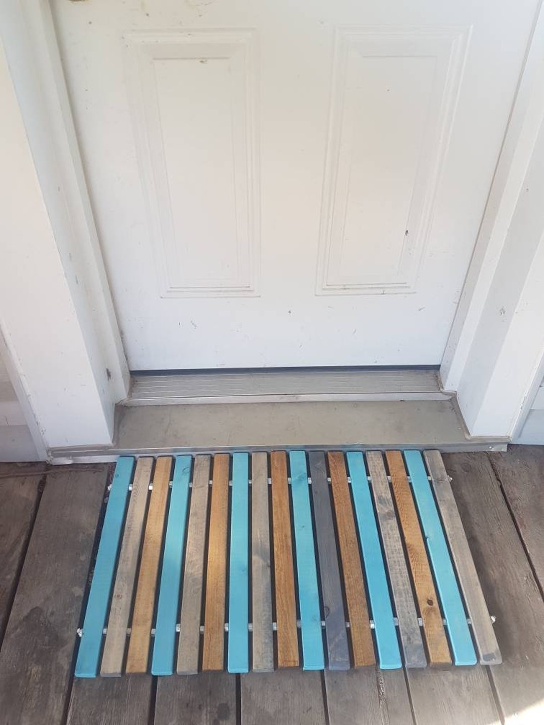 Wood Door Mat / Wooden Door Mat / Indoor Outdoor Door Mat / Etsy