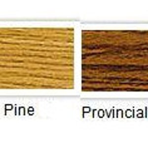 May include: Four wood stain color samples: Espresso, Puritan Pine, Provincial, and Classic Gray.