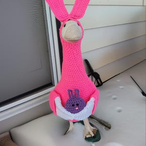Pink Easter Bunny crochet porch goose dress outfit