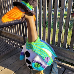 Snowman crochet porch goose dress outfit